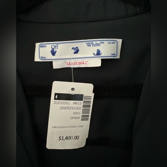 Off white twist satin shirt dress - Picture 4 of 10